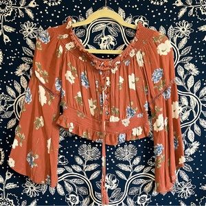 AE Bell Sleeve Crop Top